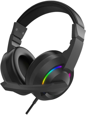 Игровая гарнитура Оклик HS-L315G полноразмерные, USB, кабель 1.8м, Black