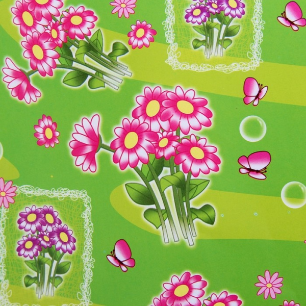 Бумага упаковочная подарочная "Цветочная поляна" 70*100см