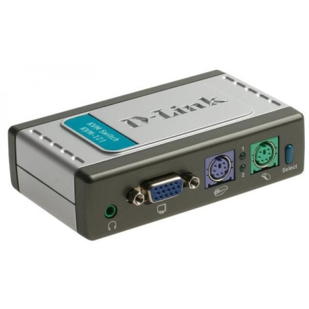 Переключатель_KVM D-Link KVM-121 2-port_PS\2_VGA Переключатель_KVM D-Link KVM-121 2-port_PS\2_VGA