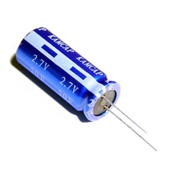 Ионистор   3.3Ф, 2.7В, радиальный, d=6.3, h=22, P=2.5мм, Kamcap HP-2R7-J335VYJ42