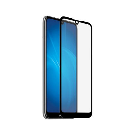Защитное стекло для Huawei Y5 (2019)/Honor 8S с цветной рамкой (fullscreen) (DF hwColor-100) (black)