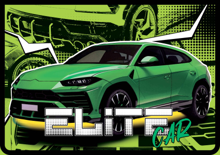 Папка для тетрадей А4 ПЧЕЛКА "Элитное авто" на молнии ПМ-А4-291