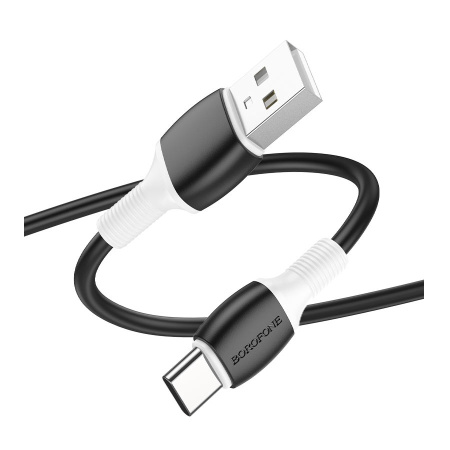 Кабель USB Type-C (m) - USB(m)  BOROFONE BX84, 1м, 3A, 60W, черный