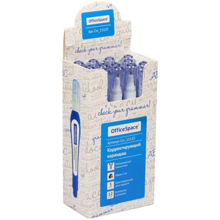 Корректирующий карандаш OfficeSpace 05мл. металлический наконечник (Cvr_15125)