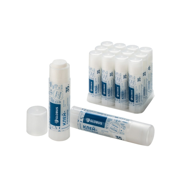 Клей-карандаш Globus 35гр. "Школьный" (1024)