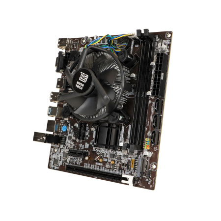 Мат.плата S1151 с процессором i5-6600 и кулером BaseTech H110M-K (mATX,2DDR4,M.2,3SATA,VGA,HDMI,PC2666)[BT-H110M-K-6600]