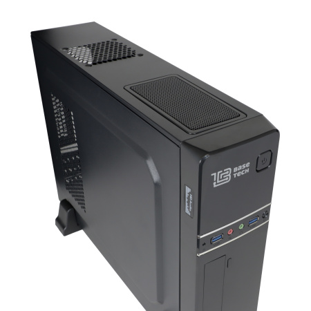 Корпус mATX 400w BaseTech SL-01 (USB3.0, Audio, черный,slim)