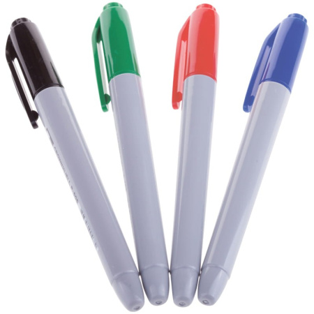 Набор маркеров перманентных CROWN "P-505" 2мм., 4цв (P-505-4)