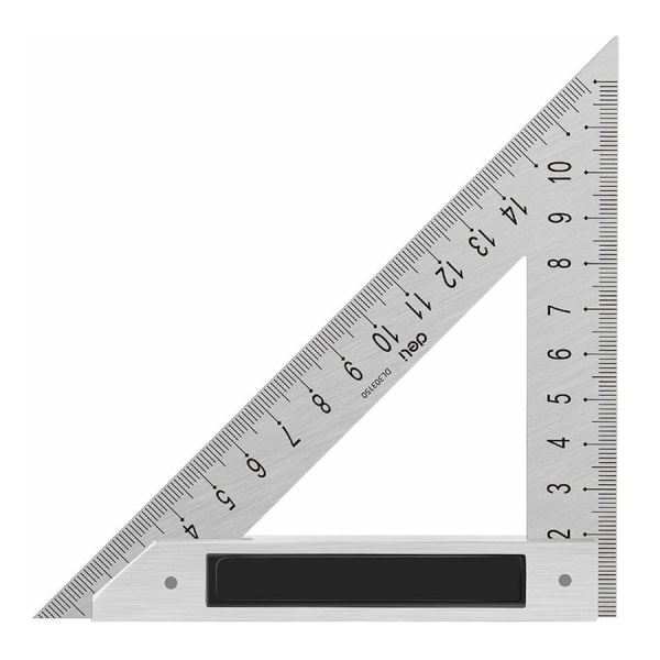 Линейка треугольная 120*170мм(130*180мм), сталь+алюминиевое основание, Deli DL303150
