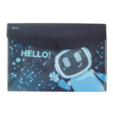 Папка-конверт на кнопке №1 School А5 "Robot" (1725969)