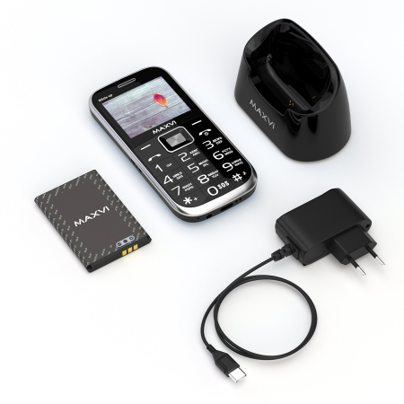 Сотовый Maxvi B6ds up Black 2sim/2.2"/220*176/microSD/0.3МП/Bt/1450мАч/моноблок
