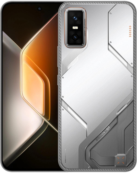 Смартфон Infinix X6873 GT 30 Pro 256Gb 12Gb серебристый моноблок 3G 4G 2Sim 6.78" 1224x2720 Android 15 108Mpix 802.11 a/b/g/n/ac/ax NFC GPS Protect FM