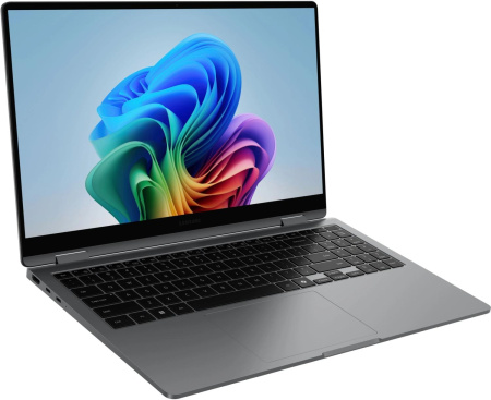 Ноутбук Samsung Galaxy Book 5 360 NP750 Core Ultra 5 226V 16Gb SSD512Gb Intel Arc 130V 15.6" AMOLED Touch FHD (1920x1080) Windows 11 Home English grey WiFi BT Cam (NP750QHA-LG1IN)