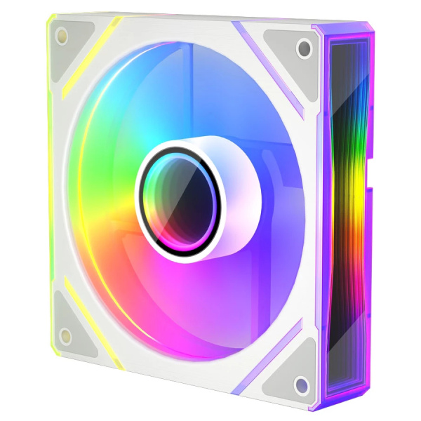 Кулер в корпус 120х120х25 1STPLAYER FC(AP) White (600-1800prm/3pin/47.65 CFM/32.2дБ/подшипник гидродинамический/ARGB)