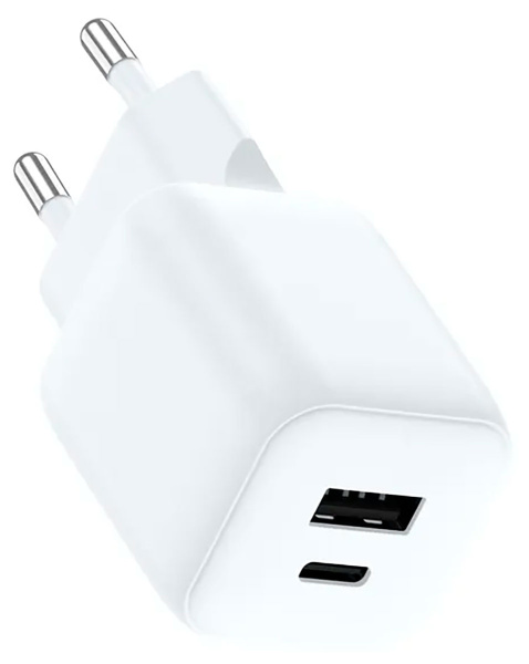 Зарядное_устройство - TypeC+USB 20W GAN PD TFN белый (TFN-WC-20W-3115-WH)