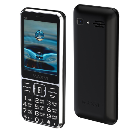 Сотовый Maxvi P21i Black 2sim/2.8"/320*240/microSD/0.3МП/Bt/2500мАч/моноблок