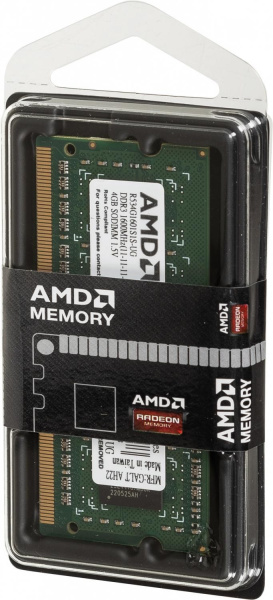 Память DDR3 4Gb 1600MHz AMD R534G1601S1S-UG RTL PC3-12800 CL11 SO-DIMM 204-pin 1.5В