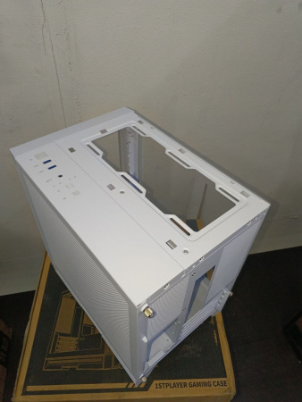 Распродажа! Корпус mATX Б_БП 1STPLAYER STEAM PUNK SP6-G White (USB3.0, Audio, WN, ARGB, белый)[SP6-G-WH](нет магнитной верхней сетки)