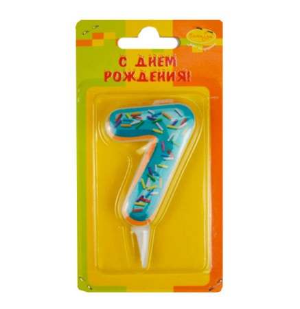 Свеча "Цифра 7. Пончик" 6 см (6058067) Свеча "Цифра 7. Пончик" 6 см (6058067)
