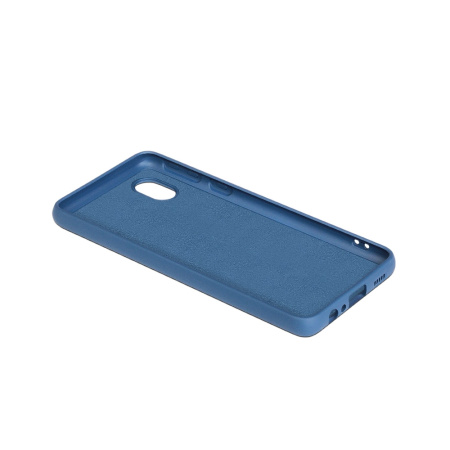 Чехол силиконовый с микрофиброй для Samsung Galaxy A01_Core DF sOriginal-18 (blue)