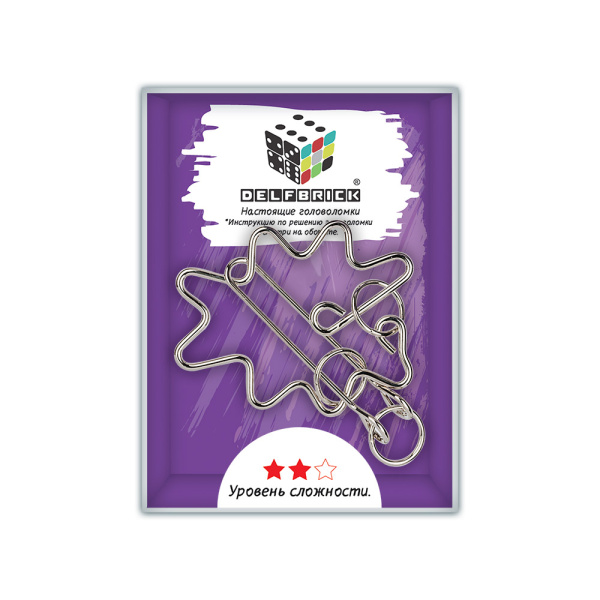 Головоломка металлическая  "DELFBRICK" DLM-35 1 шт "Облако" 5 элемент.