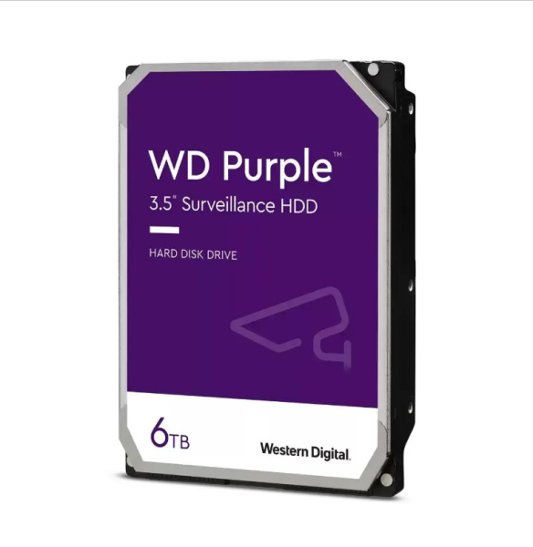Жесткий диск HDD 6,0Tb WD WD64PURZ Purple,5400rpm,256Mb