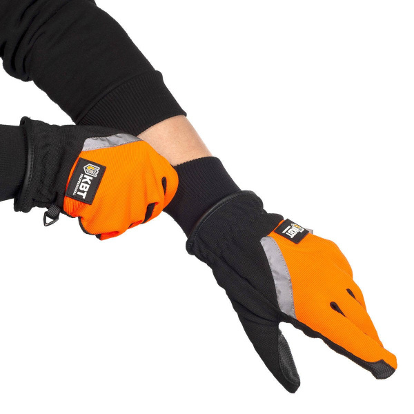 Перчатки монтажника КВТ С-42 (L), утеплённые, полиэстер/полиуретан/эластик