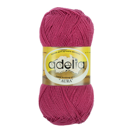 Пряжа ADELIA "AURA" 100% акрил 50 г 250 м ± 5 м №050 малиновый