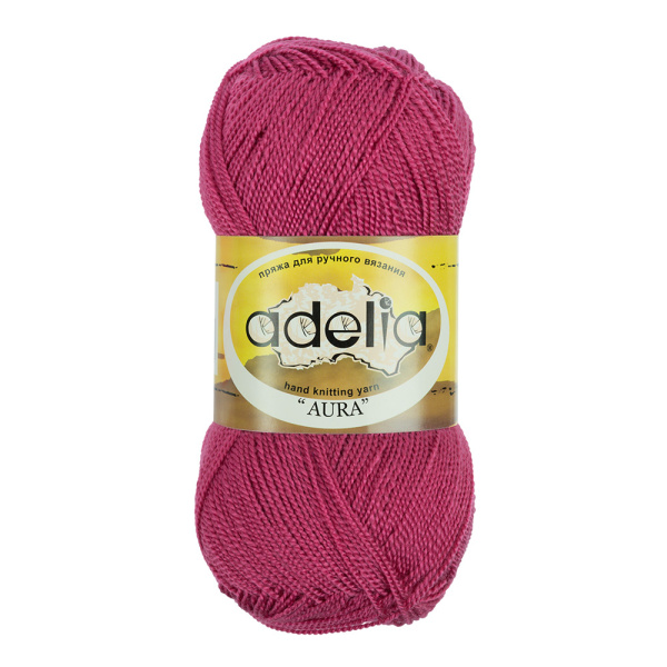 Пряжа ADELIA "AURA" 100% акрил 50 г 250 м ± 5 м №050 малиновый