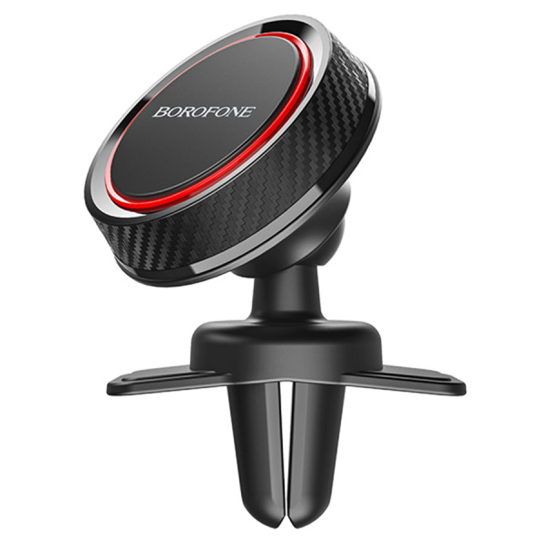 Держатель BOROFONE BH12 магнитный/крепление на вент. решетку (черный)