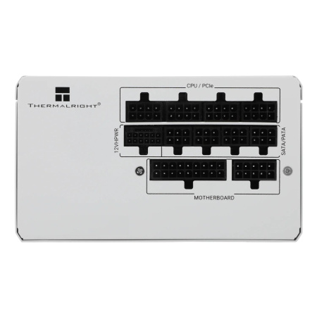 Блок питания 750W/ Power Supply Thermalright, 750W 80+ Gold (ATX, 3.1, PCIe 5.1, Non-modular, 1x24(20+4)pin, 1xCPU 8(4+4)pin, 2xPCIe*2 8(6+2)pin, 5xSATA3, 1x12+4pin (12VHPWR PCIe 5.1 12+4pin 600mm), 3xMOLEX4pin, Active, 120x120mm, 150x140x86mm, APFC, whit