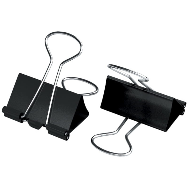 Зажимы для бумаг 25мм. BERLINGO 12шт. черные (BC1225)