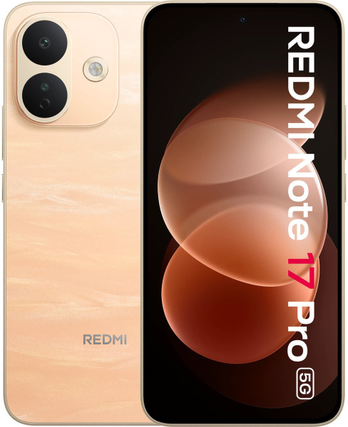 Смартфон Xiaomi REDMI Note 17 Pro 5G 8Гб 256Гб Satin Orange 6.83", AMOLED, 2772*1280, 4*1.8+4*2.4ГГц, 50+8Мп, 16Мп, 5G, NFC, 8340 мАч And 16
