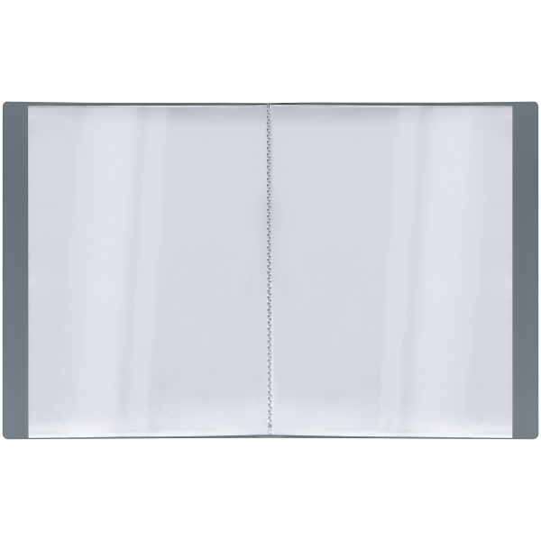 Папка с 40 вкл. СТАММ "Стандарт" 21мм, 600мкм, серая (ММ-30622)