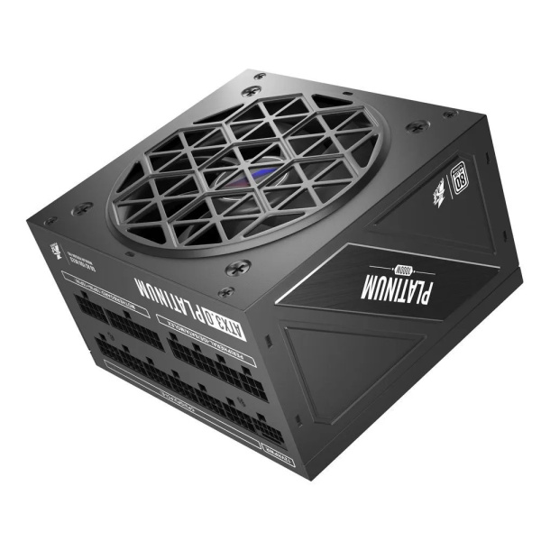 Блок питания 1000Вт 1STPLAYER NGDP Platinum 1000W Black (APFC,120мм,4PCI-E,12VHPWR,12SATA,80+Platinum,модульный)[HA-1000BA3-BK]