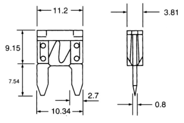 Предохранитель автомобильный "мини", 40а, 32в, S1035-1