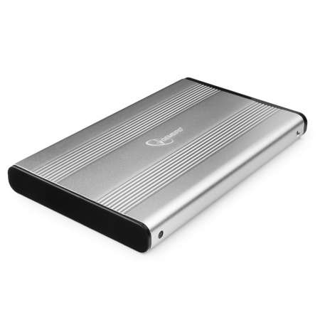Внешний бокс для HDD 2.5" USB_2.0  Gembird EE2-U2S-5-S серебристый,металл