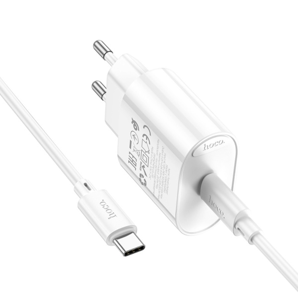 Зарядное_устройство - TypeC 20W/3A HOCO C109A QC3.0 + кабель Type-C/Type-C белый