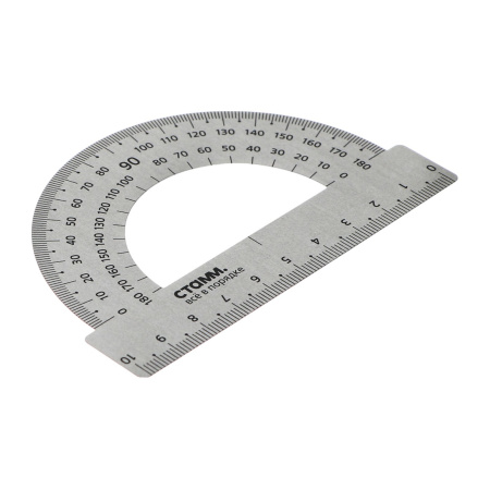 Транспортир 10см. СТАММ металлический (ТР-31662)