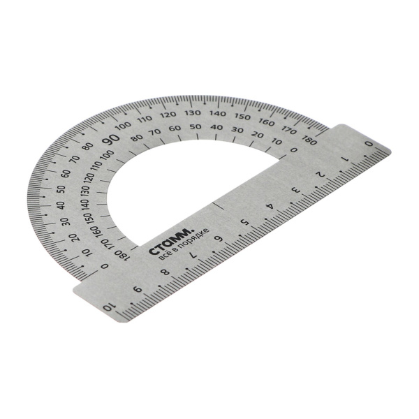 Транспортир 10см. СТАММ металлический (ТР-31662)