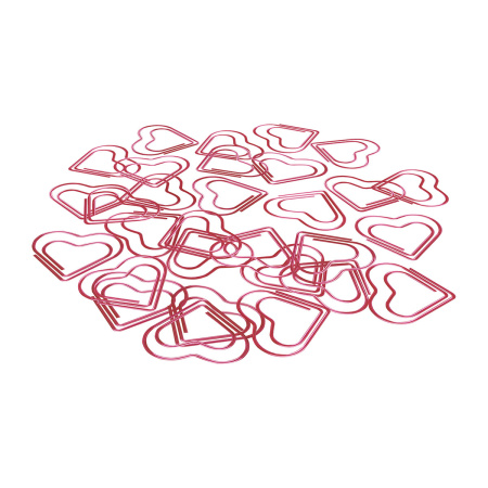 Скрепки 25мм. MESHU "Little Hearts" 30шт., фигурные (MS_65864)
