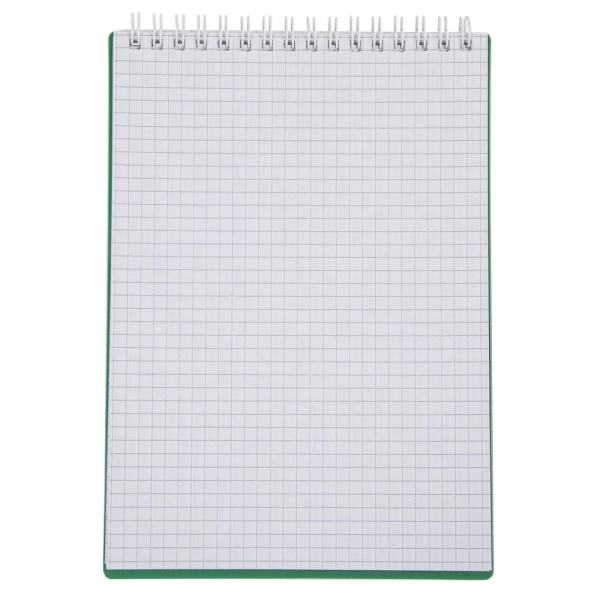 Блокнот Hatber А5 80л. "VELVET" пласт. обложка, зеленый, гребень, 80Б5В1гр_01607