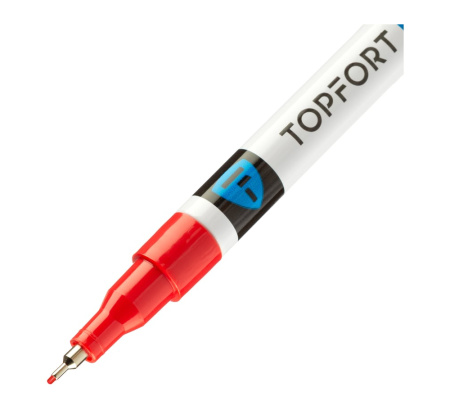 Маркер-краска TOPFORT "Industrial" лаковый, 1мм, красный (1827856)