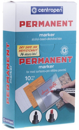 Маркер перманентный CENTROPEN "8516" 2-5мм., черный, скошенный (585160112)