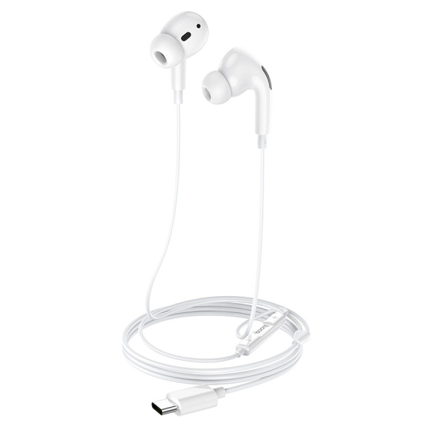 Гарнитура проводная HOCO M1 PRO вставные,16 Ом, 110 дБ, кабель 1.2м, белый, Type-C