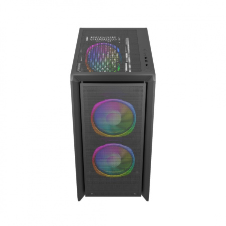 Корпус mATX Б_БП Powercase Alisio Micro Z3B ARGB (USB, Audio,TG, 3x120mm ARGB,черный)[CAMZB-A3]