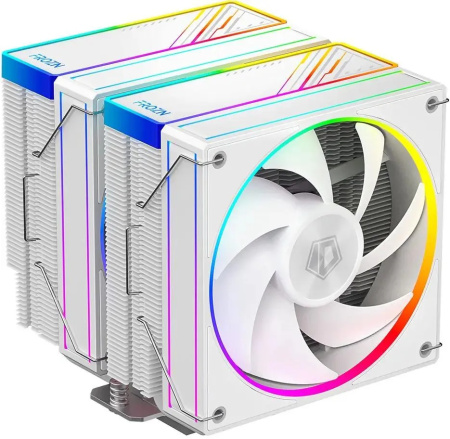 Кулер S115x/1200/1700/AMx ID-Cooling FROZN A620 ARGB WHITE (270W/2*120mm ARGB/500-2000rpm,6 тепл.трубок)