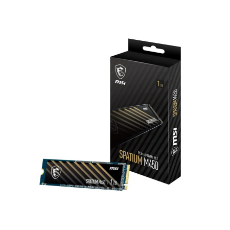 SSD-накопитель M.2 1Тб MSI SPATIUM M450 [S78-440L980-P83] (TLC 3D NAND,NVMe,3600/3000 Мб/с)