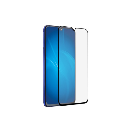 Защитное стекло для Samsung Galaxy A42 с цветной рамкой (fullscreen+fullglue) (DF sColor-117) (black