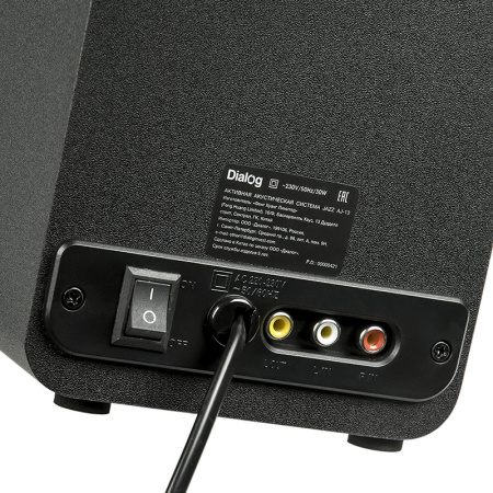 Актив.колонки 2.0 Dialog Jazz AJ-13 30Вт, Bluetooth, USB, дерево, microSD, Black